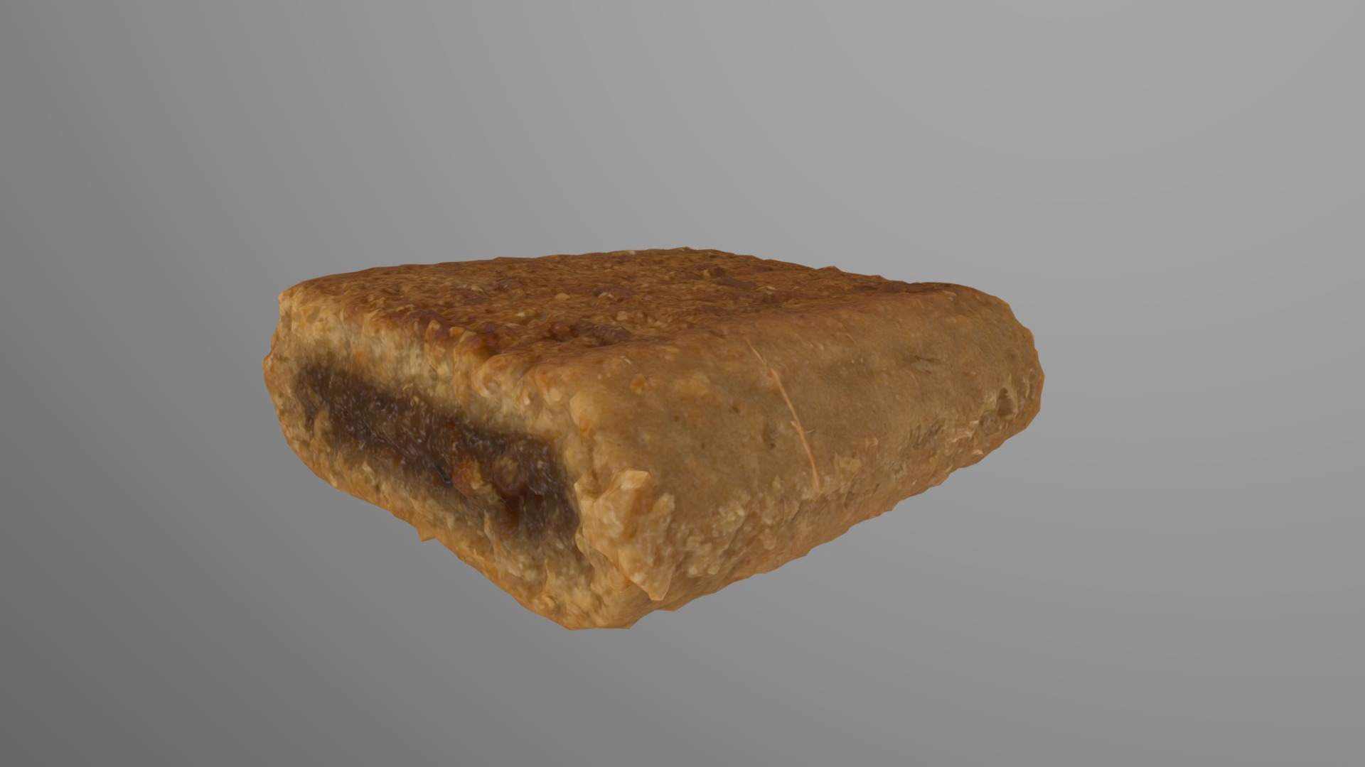 3D model Fig Bar 1 - This is a 3D model of the Fig Bar 1. The 3D model is about a piece of food.