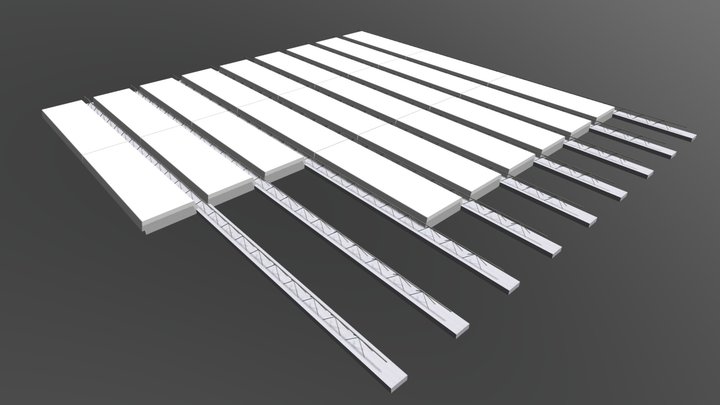 Detalhe de Laje Treliçada com enchimento em EPS 3D Model