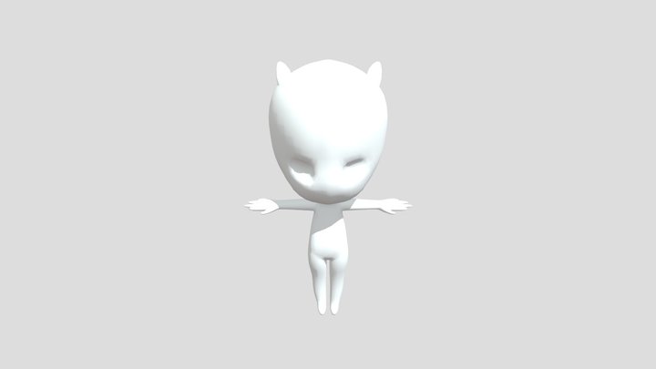 Cat-girl 3D Model