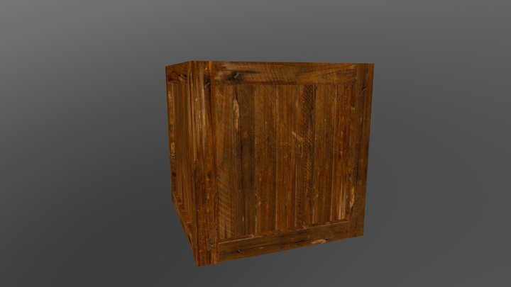 Low Poly Wooden Crate