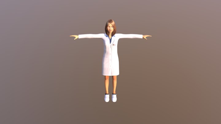 female doctor 1 3D Model