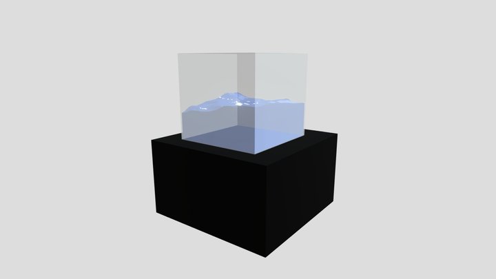 Animation water cube 3D Model