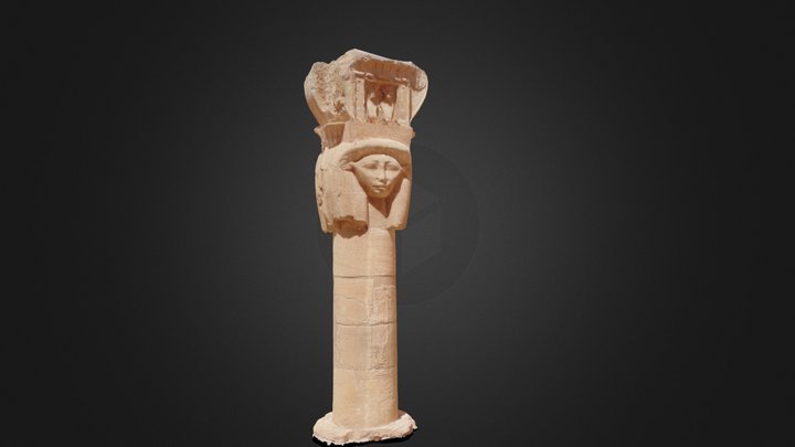 Columna de Hathor en el Templo de Hatshepsut 3D Model