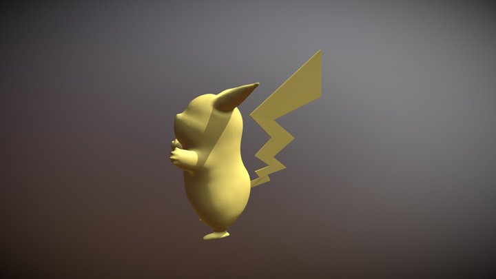 Pikachu Sculpting 3D Model