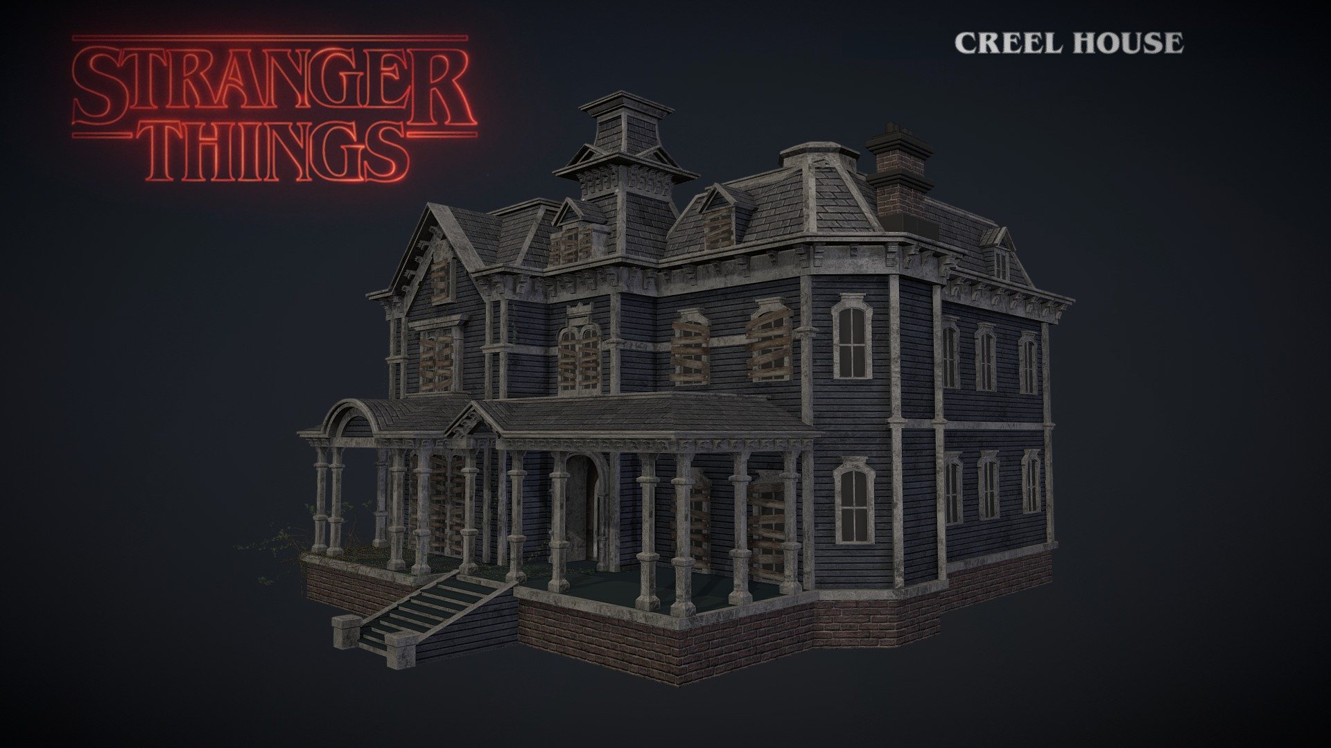 Creel House Stranger Things 3D Model By Paulelderdesign 40b764e Sketchfab