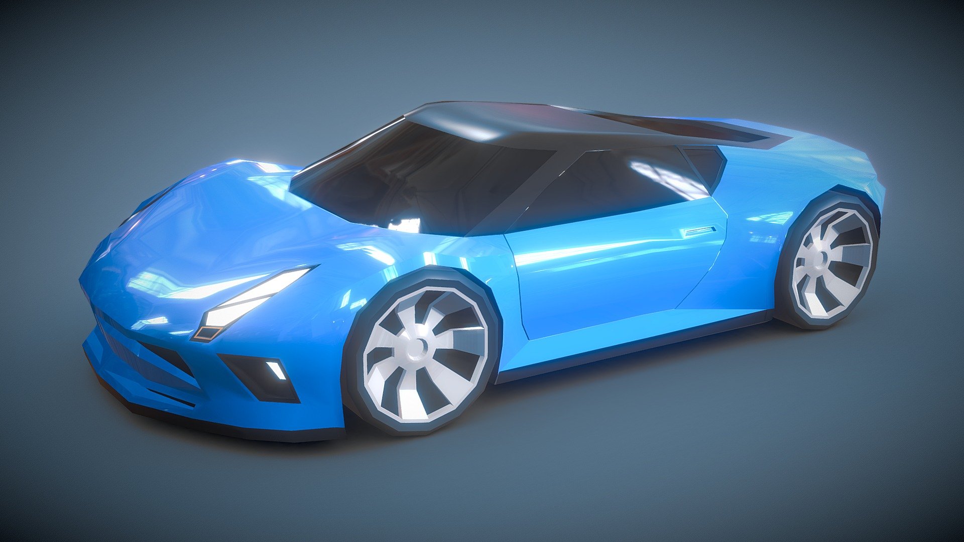 Lowpoly Sportscar concept - Buy Royalty Free 3D model by koleos3d ...