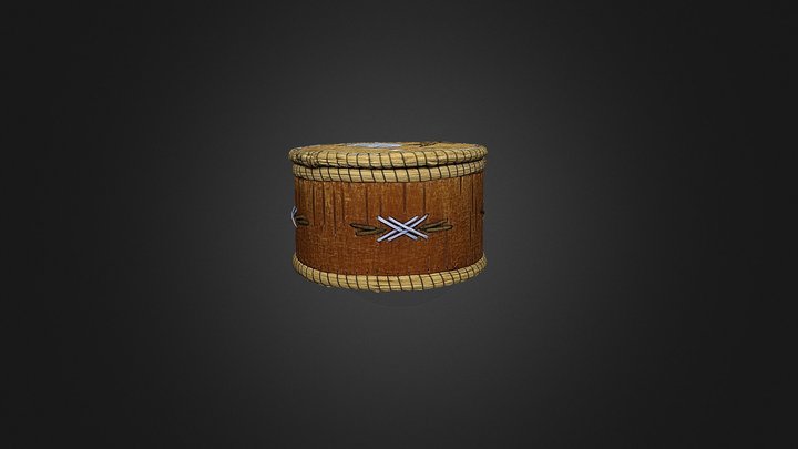 MSU MUSEUM White Flower Bark Box 3D Model
