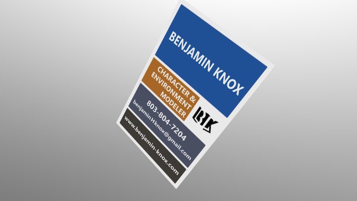 Business Card 3D Model