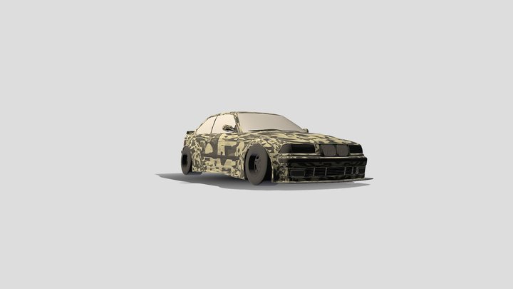 Drift Wide Body Bmw E46 3D Model