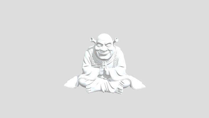 Shrek Buddha 3D Model Funny Pop Culture Statue 3D Model