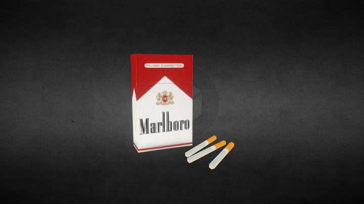 Retro Marlboro Reds 3D Model