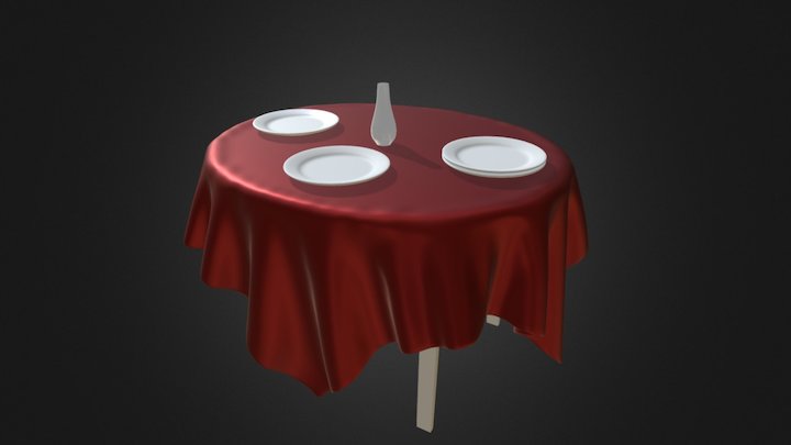 Daily 3D challenge #07 — Table setup 3D Model