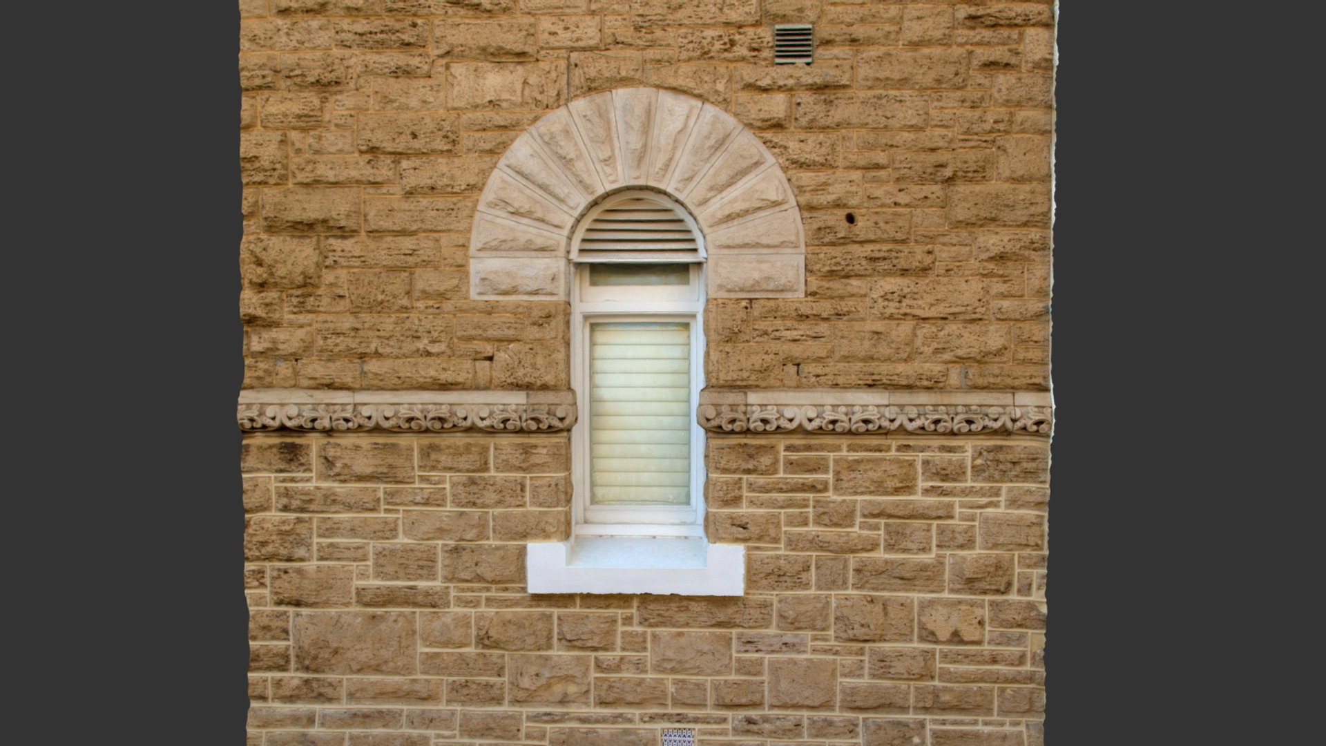 3D model Classic window - This is a 3D model of the Classic window. The 3D model is about a brick building with a window.