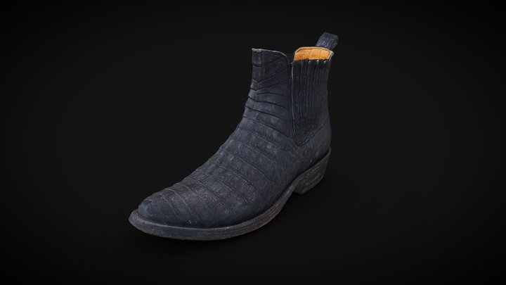 Boots black caiman (Mexicana) 3D Model