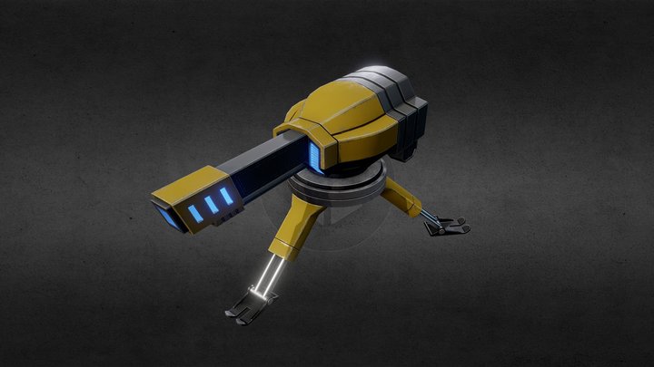 Wave Turret 3D Model