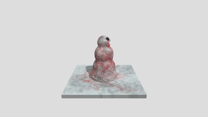 Horror Snowman 3D Model