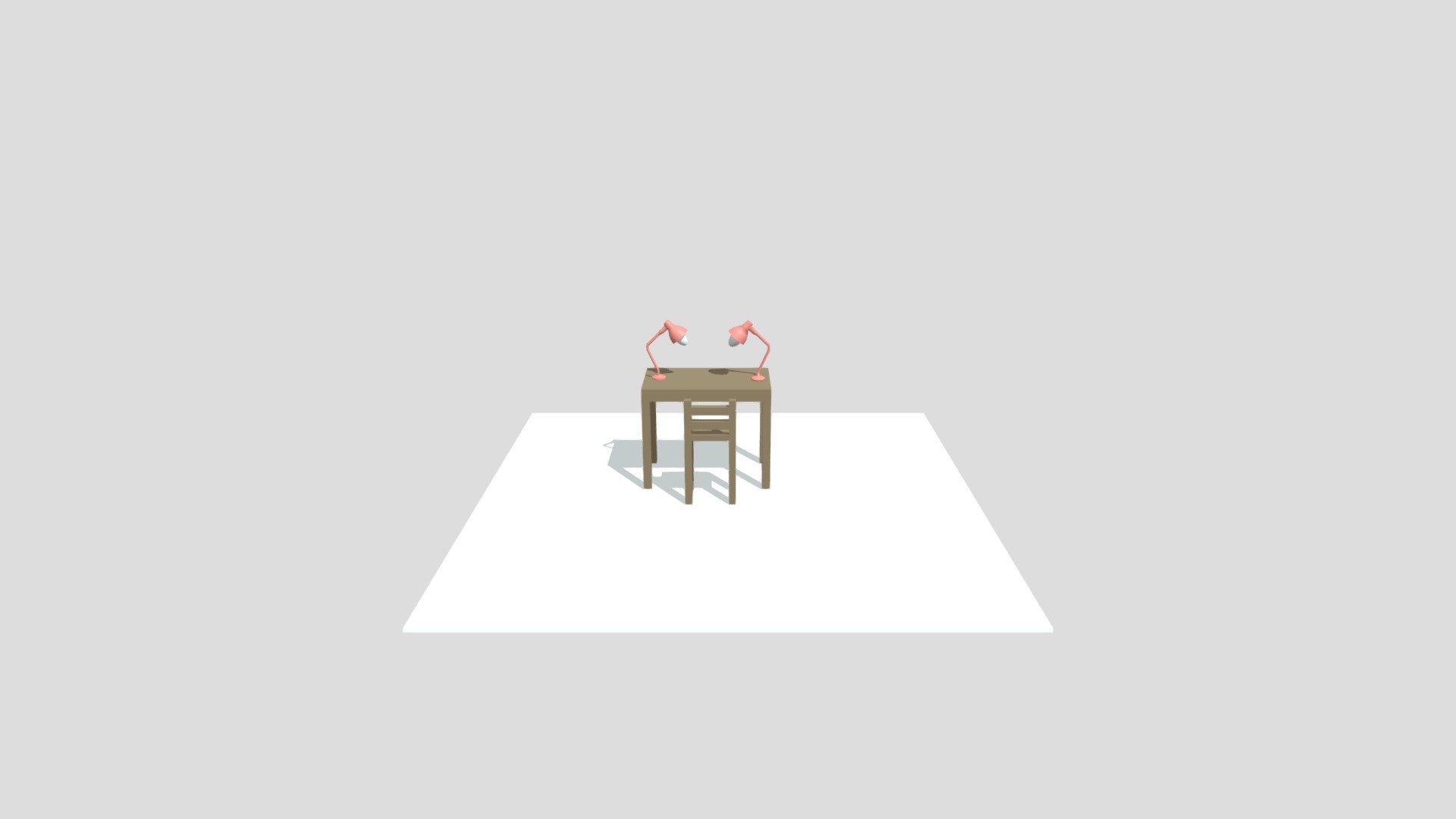 Lamp (high and low poly).