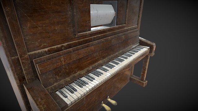 Player Piano 3D Model