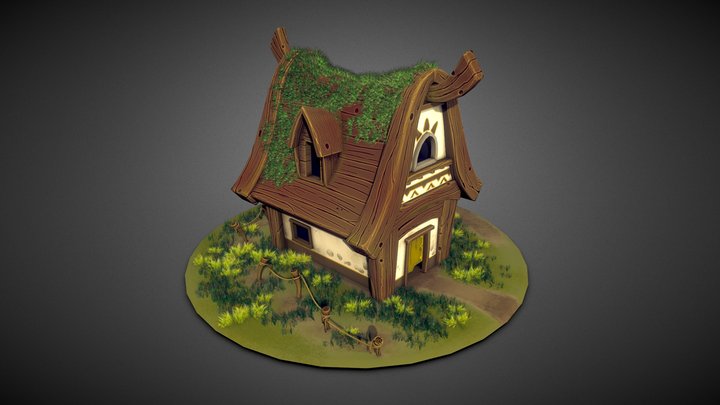 Stylized Fantasy House 3D Model