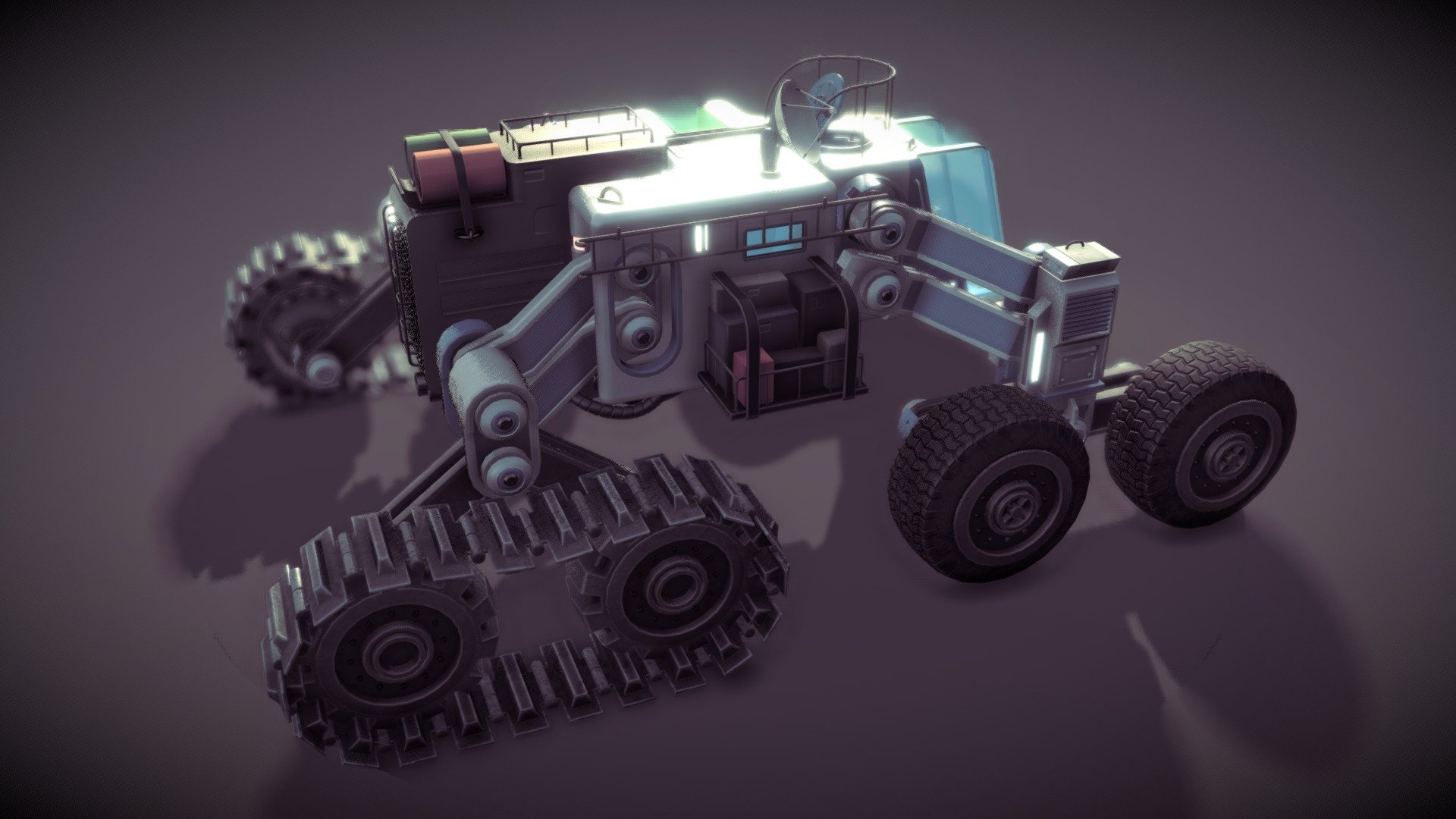 Eight-wheeled Space Exploration ATV - Buy Royalty Free 3D model by ...