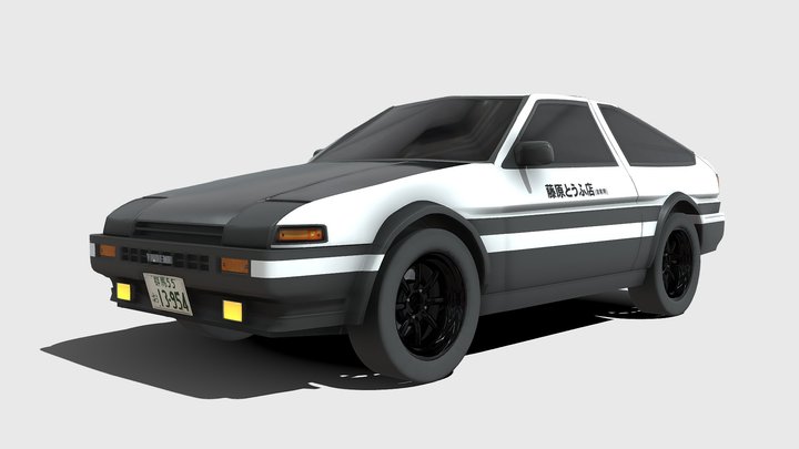 Toyota Trueno AE86 (Initial D) 3D Model
