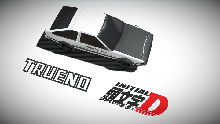 Toyota Trueno AE86 (Initial D) 3D Model