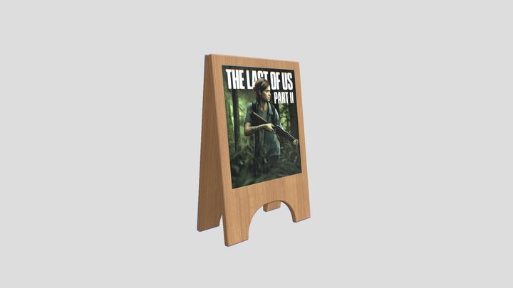 Wood Poster Diplay Stand 3D Model