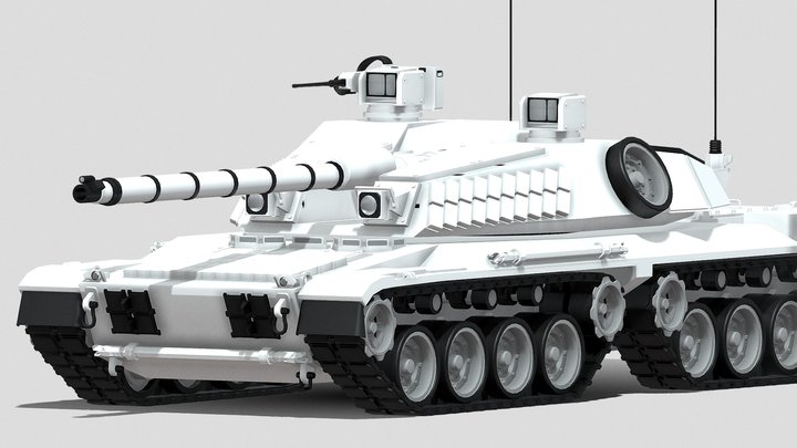 Trebuchet Tank Model Free 3D Model