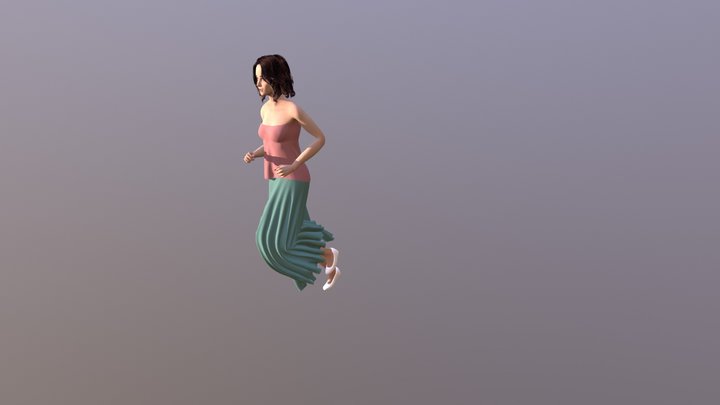 Milke Maid Completely Done Animated 3D Model