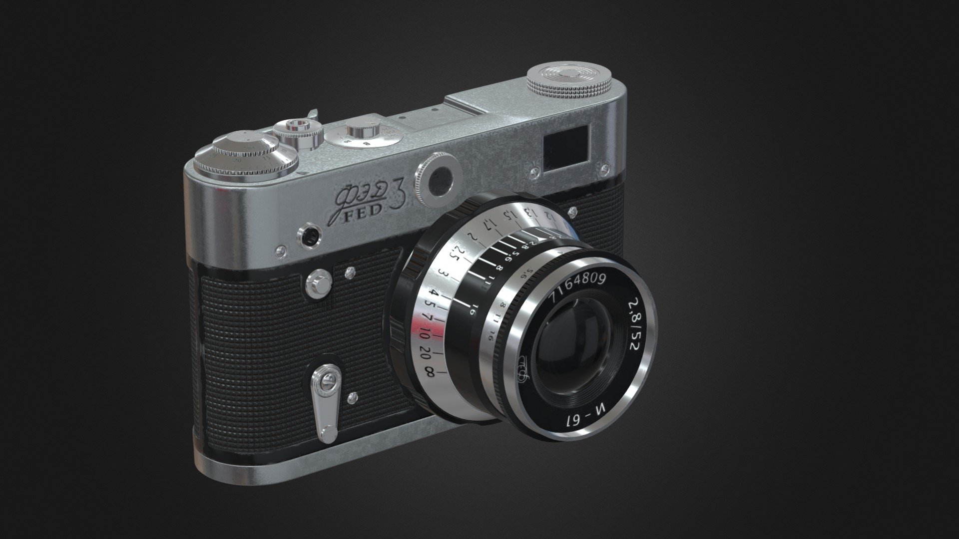 FED3 Camera - Buy Royalty Free 3D model by luxe3dworld [40c3dd3 ...