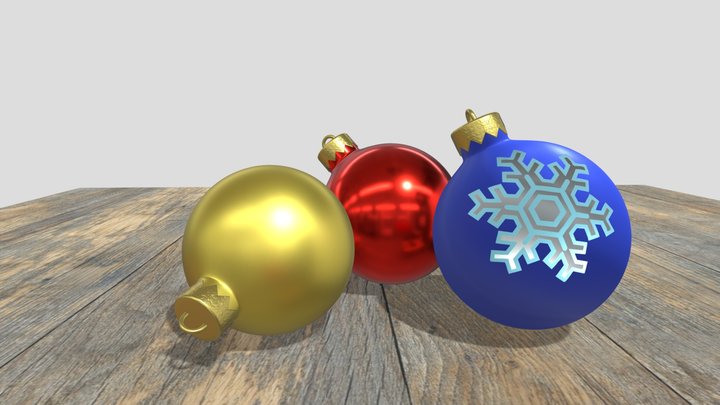 christmas ornaments 3D Model