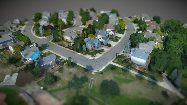 Skyliine Highschool Neighborhood Map 3D Model