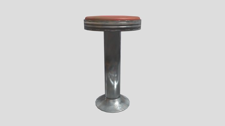 Diner stool 3D Model