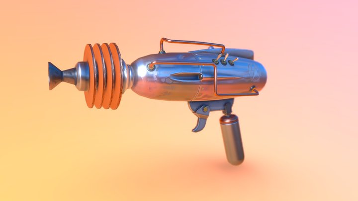 Stylized Retro Blaster 3D Model