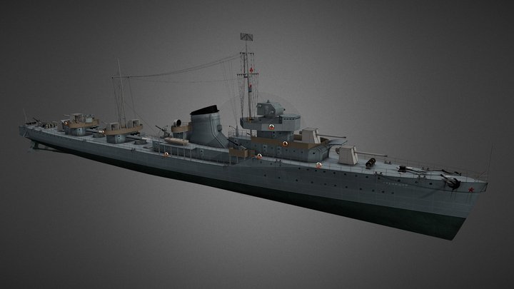 Destroyer "Gremyashiy" 3D Model