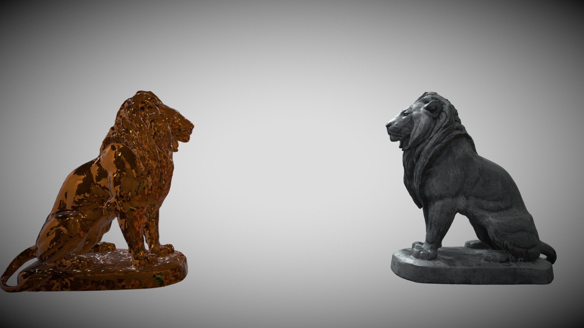 3D model of a majestic lion - Buy Royalty Free 3D model by LIONS DECO ...