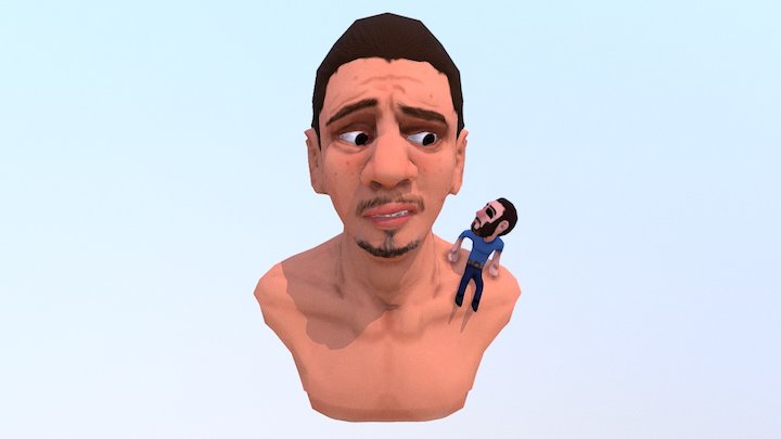 Caricature of a Friend - Low-Poly Version 3D Model
