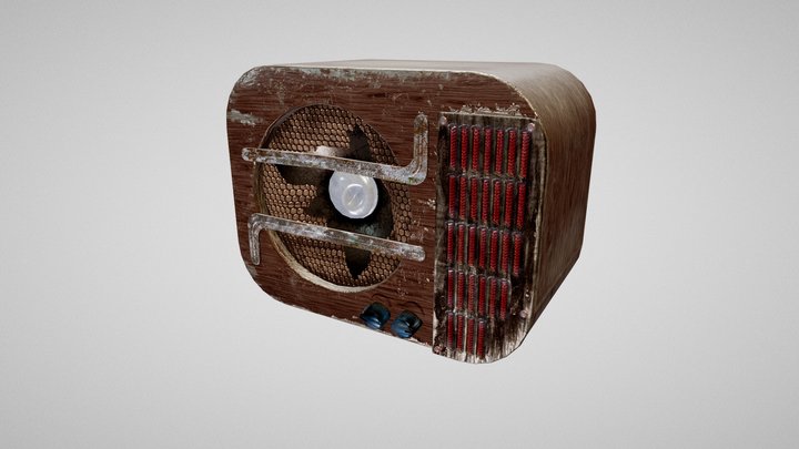 old radio 3D Model