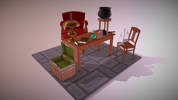 Potions Office 3D Model