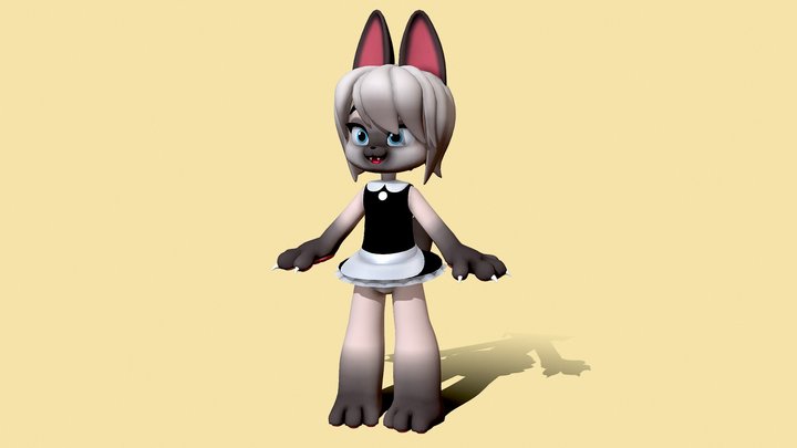 [空想造物/KONGZOO]Maid Cat {Siamese} – Free 3D Model STL