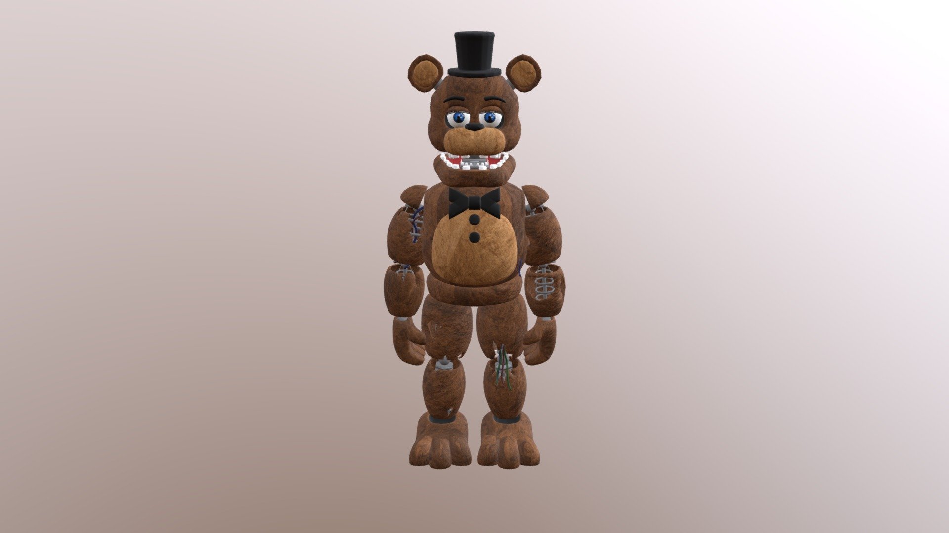 Withered freddy 3D Model in Robot 3DExport