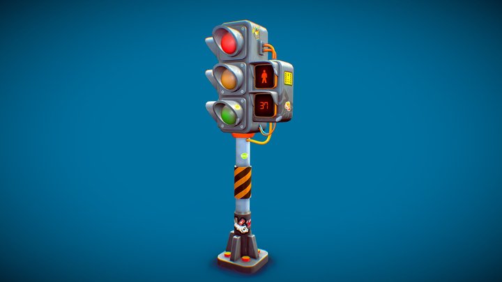 Stylized traffic light