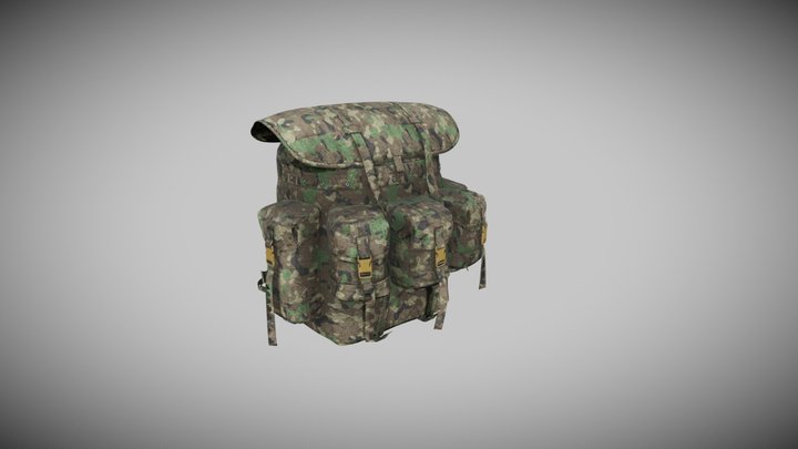 Military backpack 3D Model