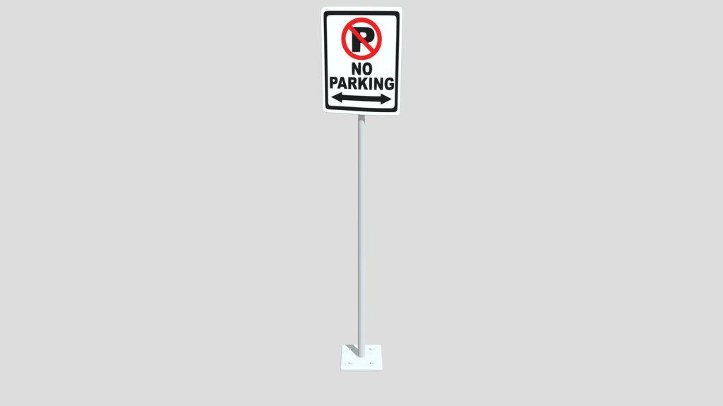 No Parking Sign Board