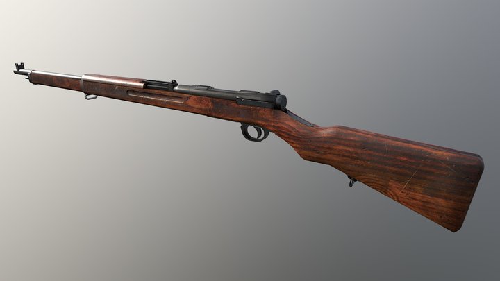 Type 38 Arisaka rifle 3D Model