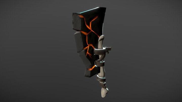 Stone Molten Cleaver 3D Model