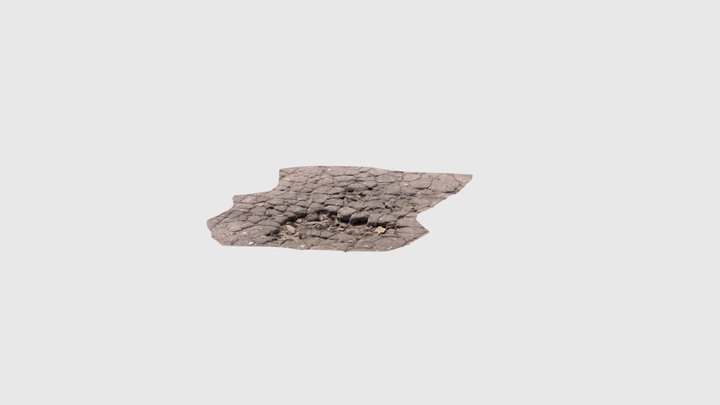 Asphalt broken road debris cracks 3D Model