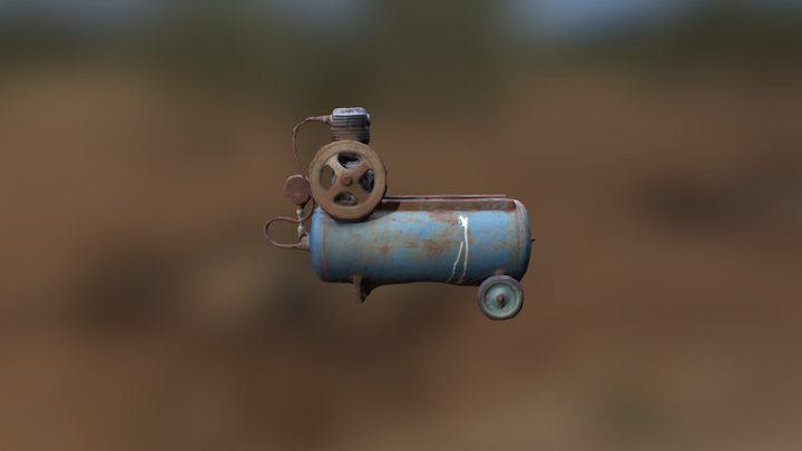 An old air compressor 3D Model