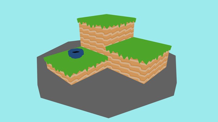 Modular Cliffs Demo Scene 3D Model