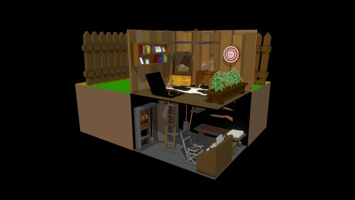 John Ko Flick's farm doomsday bunker 3D Model